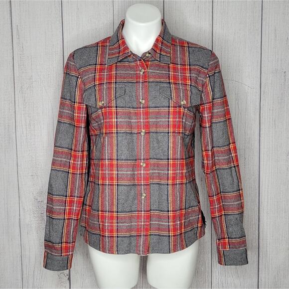 Sundance Wool Blend Button Up Shacket with Lace Panel, size 6 - Picture 2 of 7